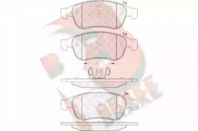 R BRAKE rb1915 -  Комплект тормозных колодок, дисковый тормоз